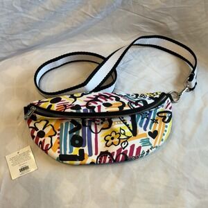 Brighton Graffiti Love Crossbody Belt Bag Fanny Pack‎ Multicolor 11" X 5" NWT